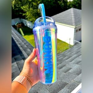 COPY - New Dunkin Donuts - 24oz Blue Insulated Travel Cup Tumbler w/ Straw 2023